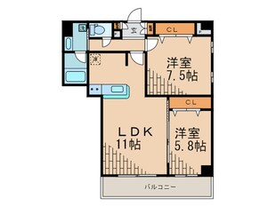 コンフォリア駒澤の物件間取画像